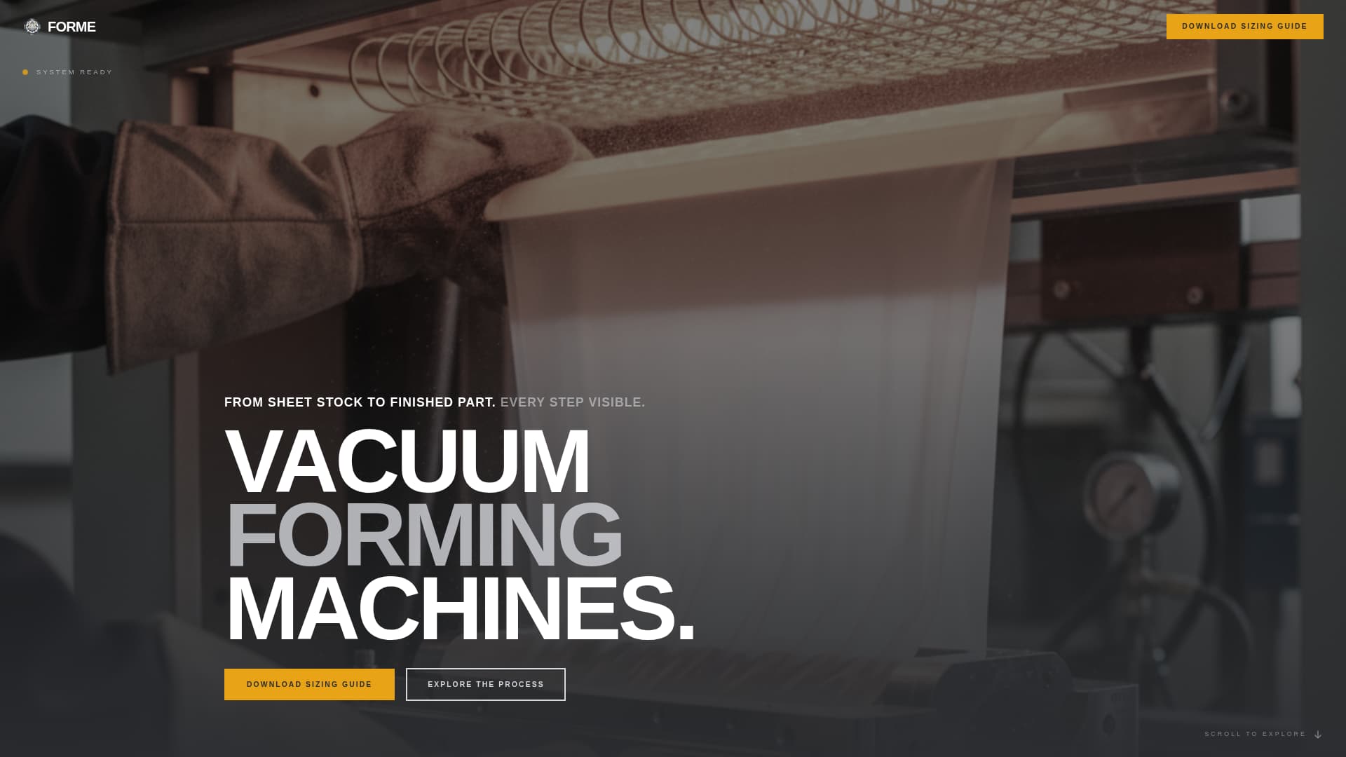 Forme - Precision Thermoforming Landing Page Template