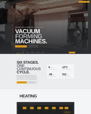 Forme - Precision Thermoforming Landing Page Template