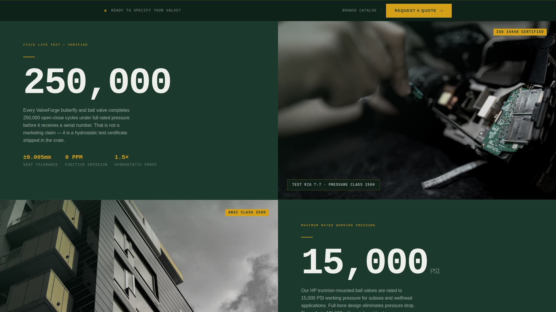 Valveforge - Precision Industrial Landing Page Template