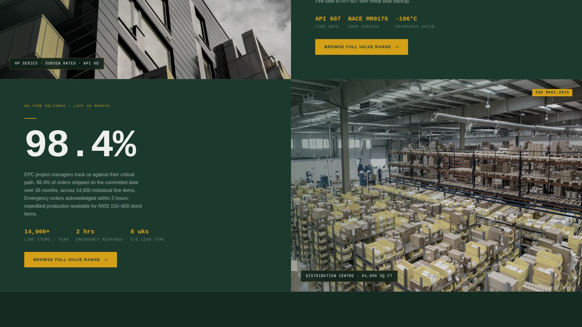 Valveforge - Precision Industrial Landing Page Template