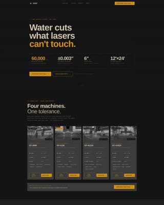 Kerf - Precision Waterjet Landing Page Template