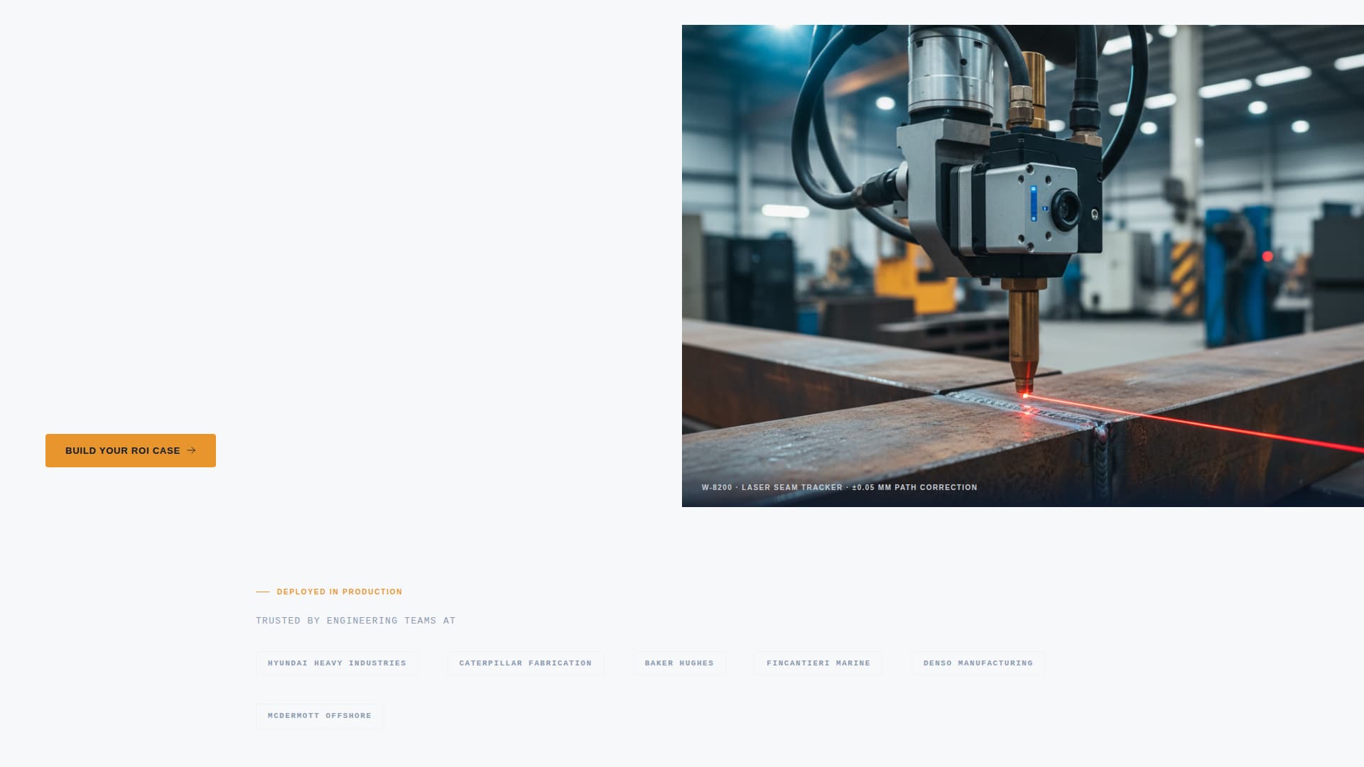 Weld - Precision Robotics Landing Page Template