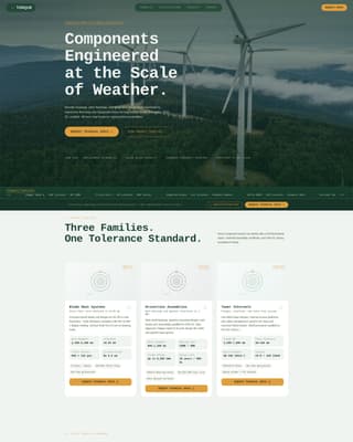 Torque - Precision Windturbine Landing Page Template