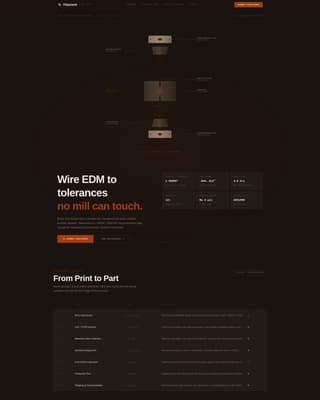 Filament - Precision EDM Landing Page Template