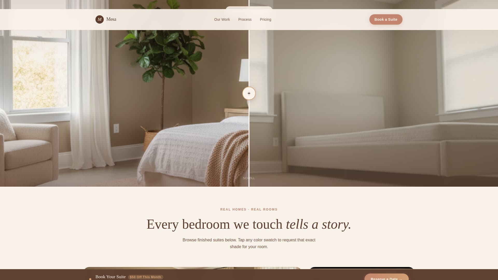 Mesa - Serene Bedroom Landing Page Template