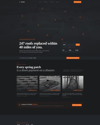 Metal Roofing Specialist Website Template with Job Map