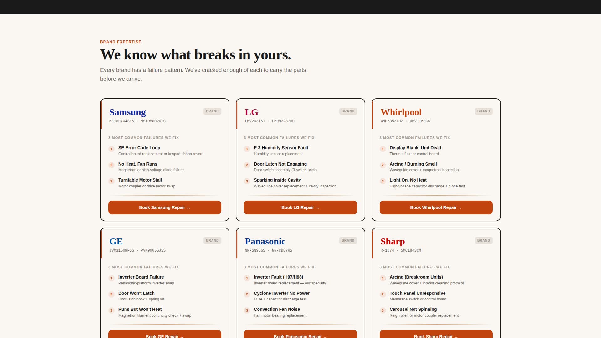 Appliance Repair & Specialist Booking Website Template
