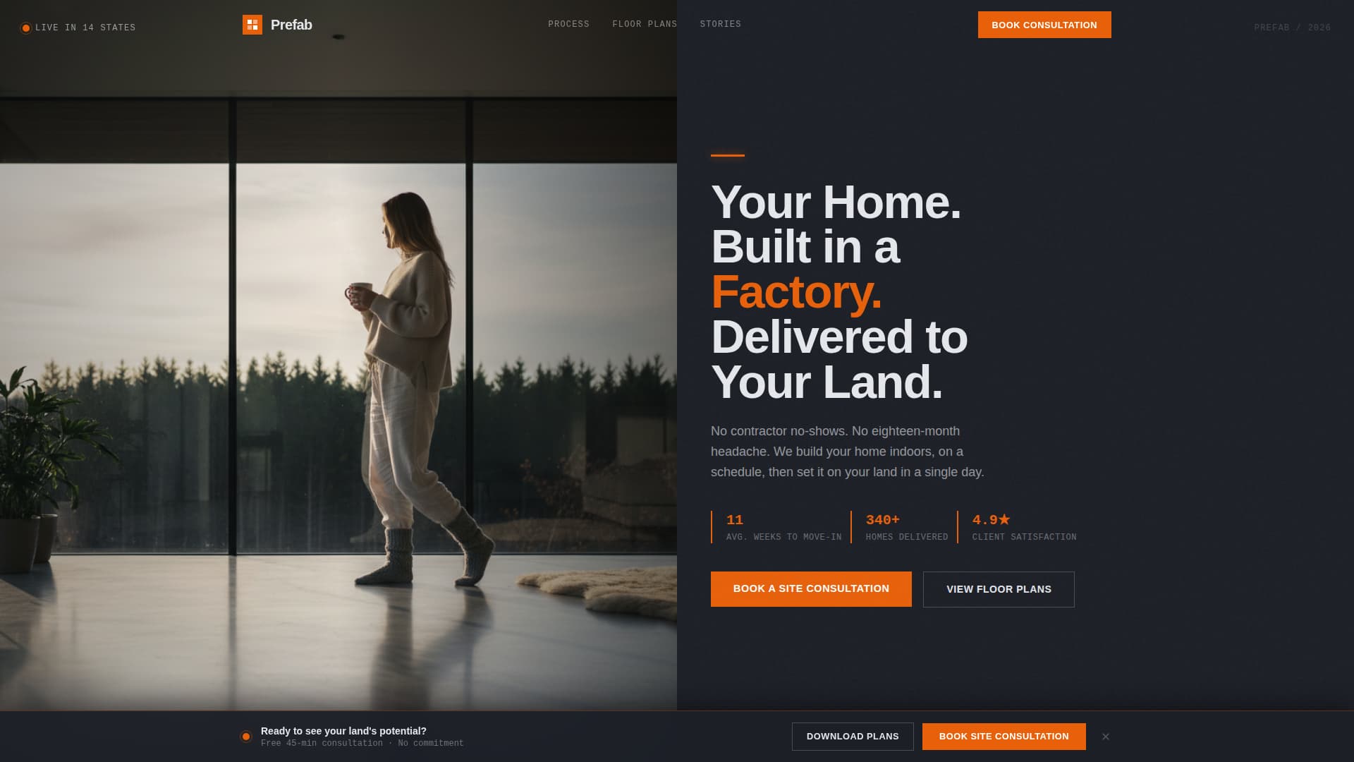 Residential Construction Booking Website Template
