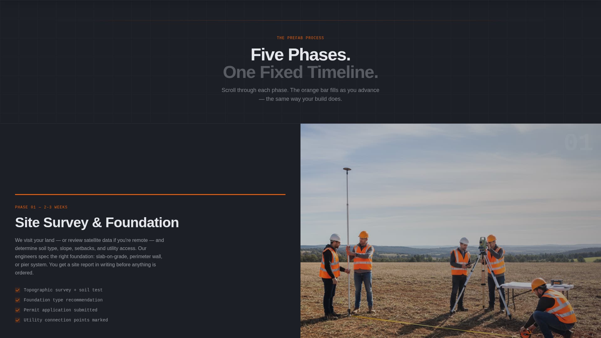 Residential Construction Booking Website Template
