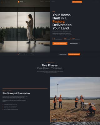 Residential Construction Booking Website Template