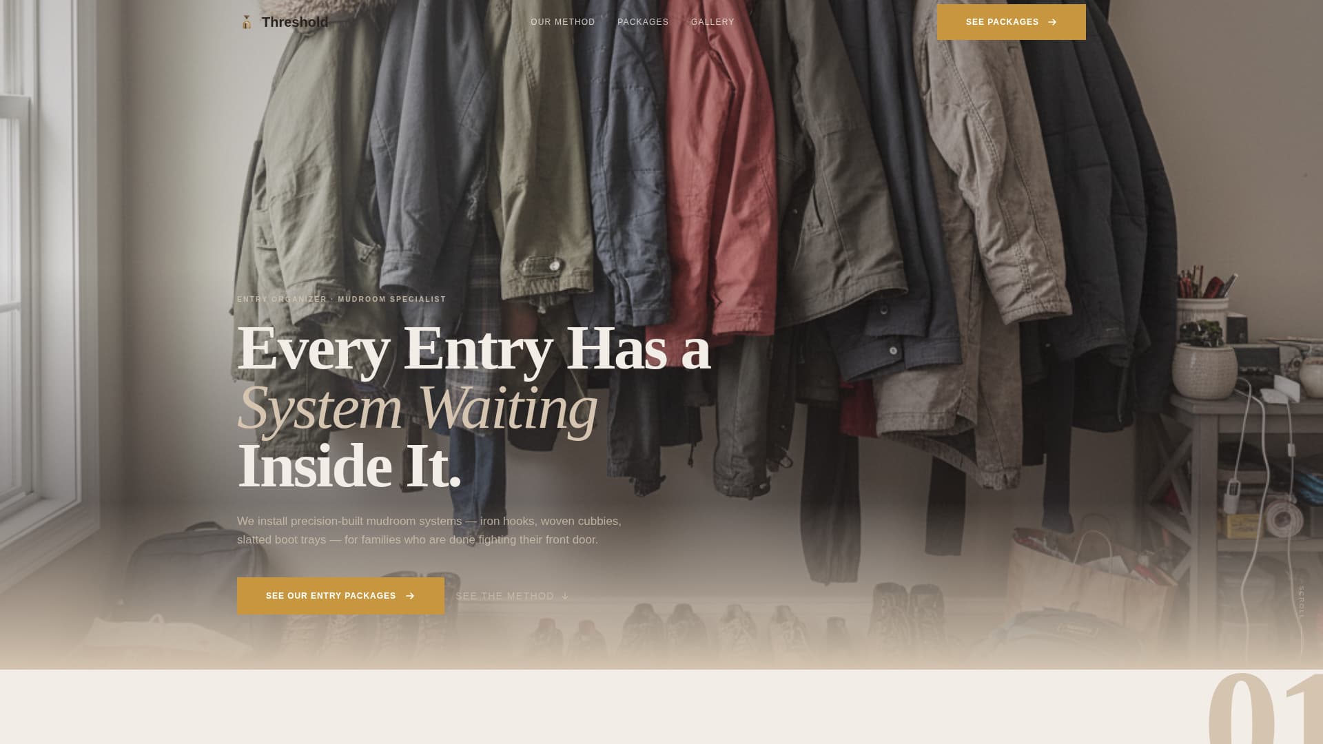 Mudroom & Entry Renovation Pricing Website Template