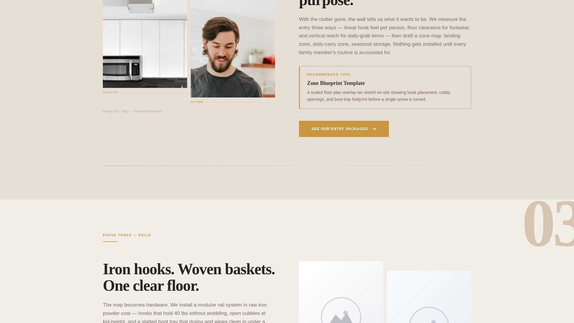 Mudroom & Entry Renovation Pricing Website Template