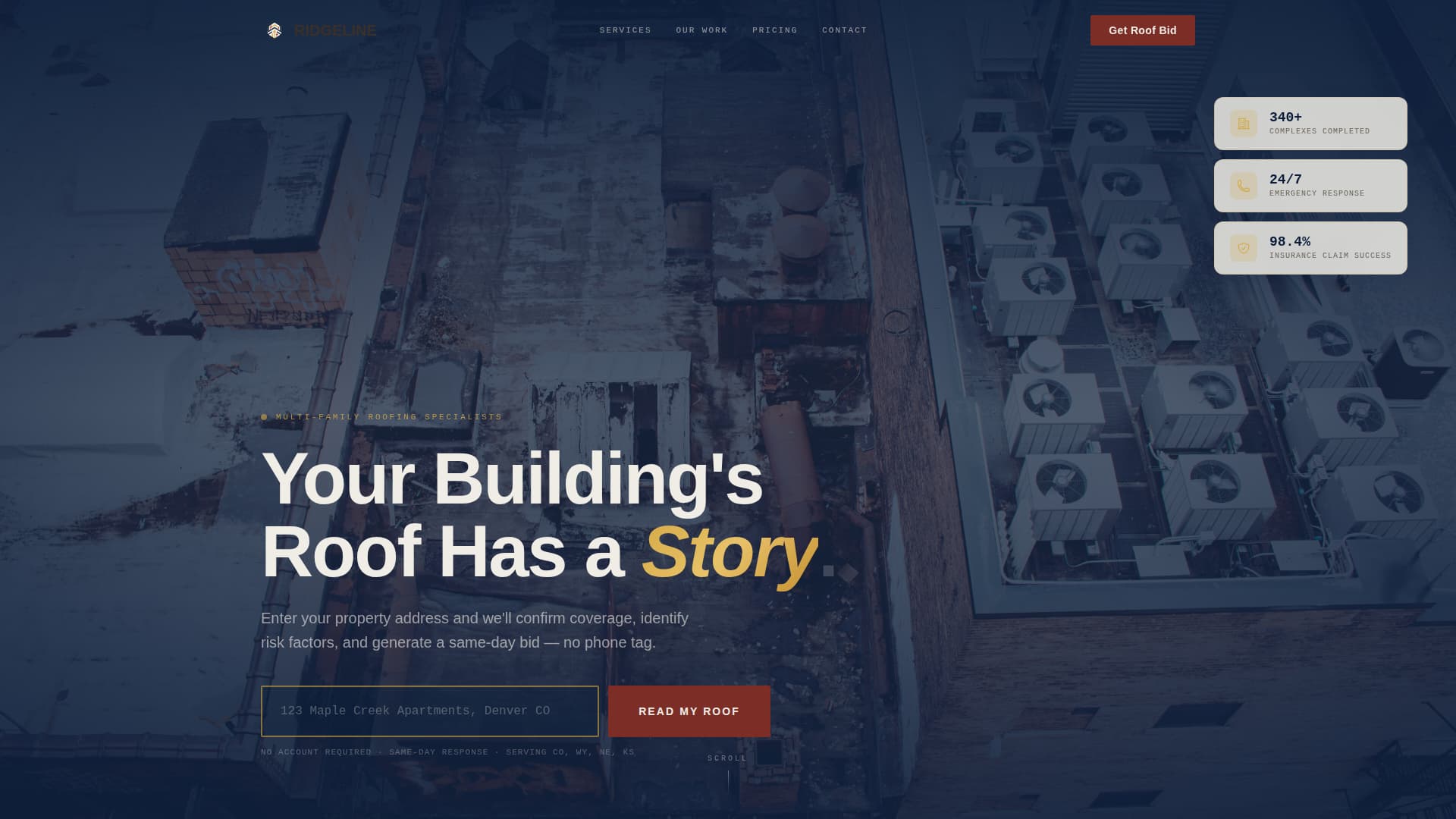 Multi-Family Apartment Construction Specialist Pricing Website Template