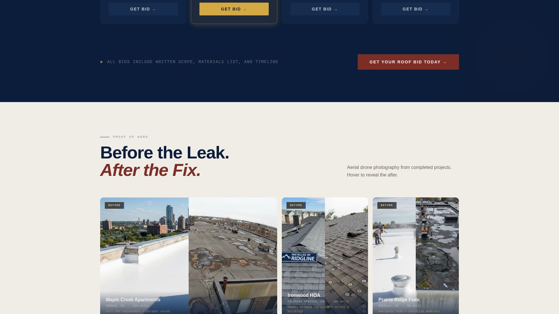 Multi-Family Apartment Construction Specialist Pricing Website Template