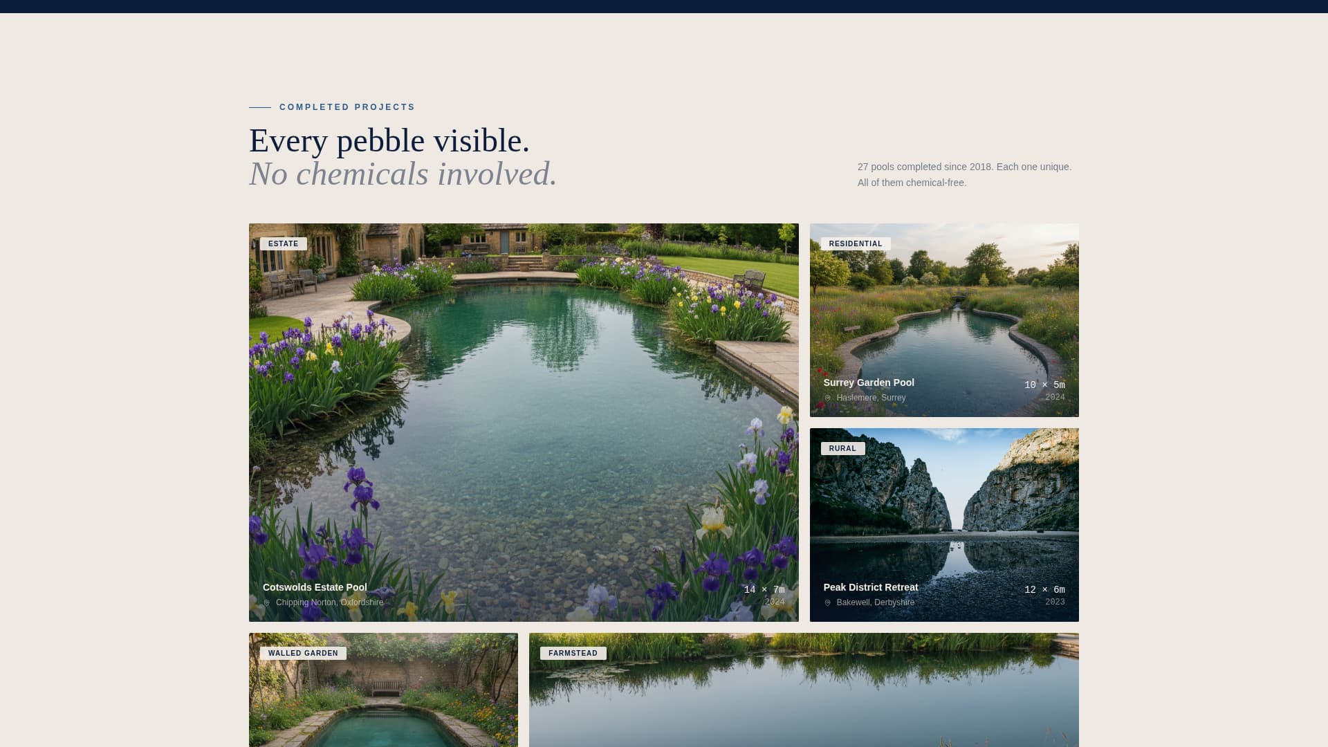 Pool & Spa Booking Website Template