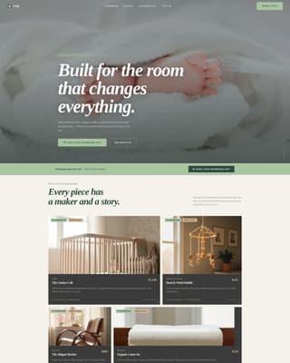 Nursery Renovation Specialist Booking Website Template