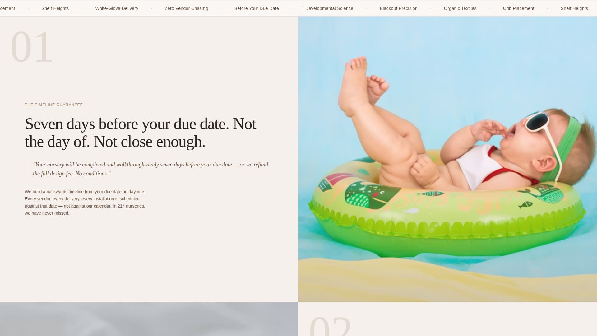Nursery Renovation Booking Website Template