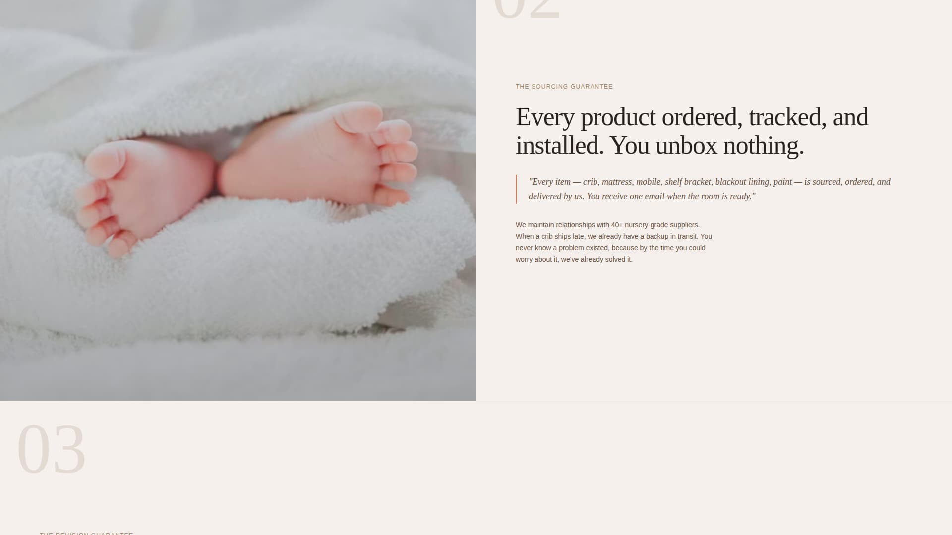 Nursery Renovation Booking Website Template