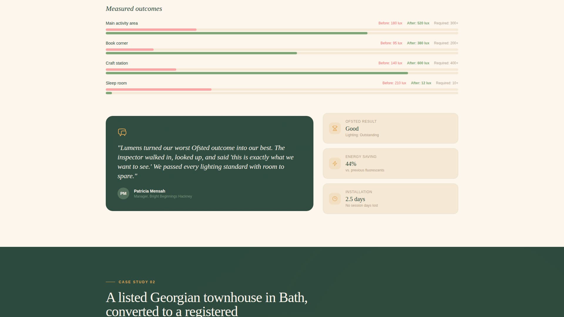 Nursery Renovation Advanced Booking Website Template
