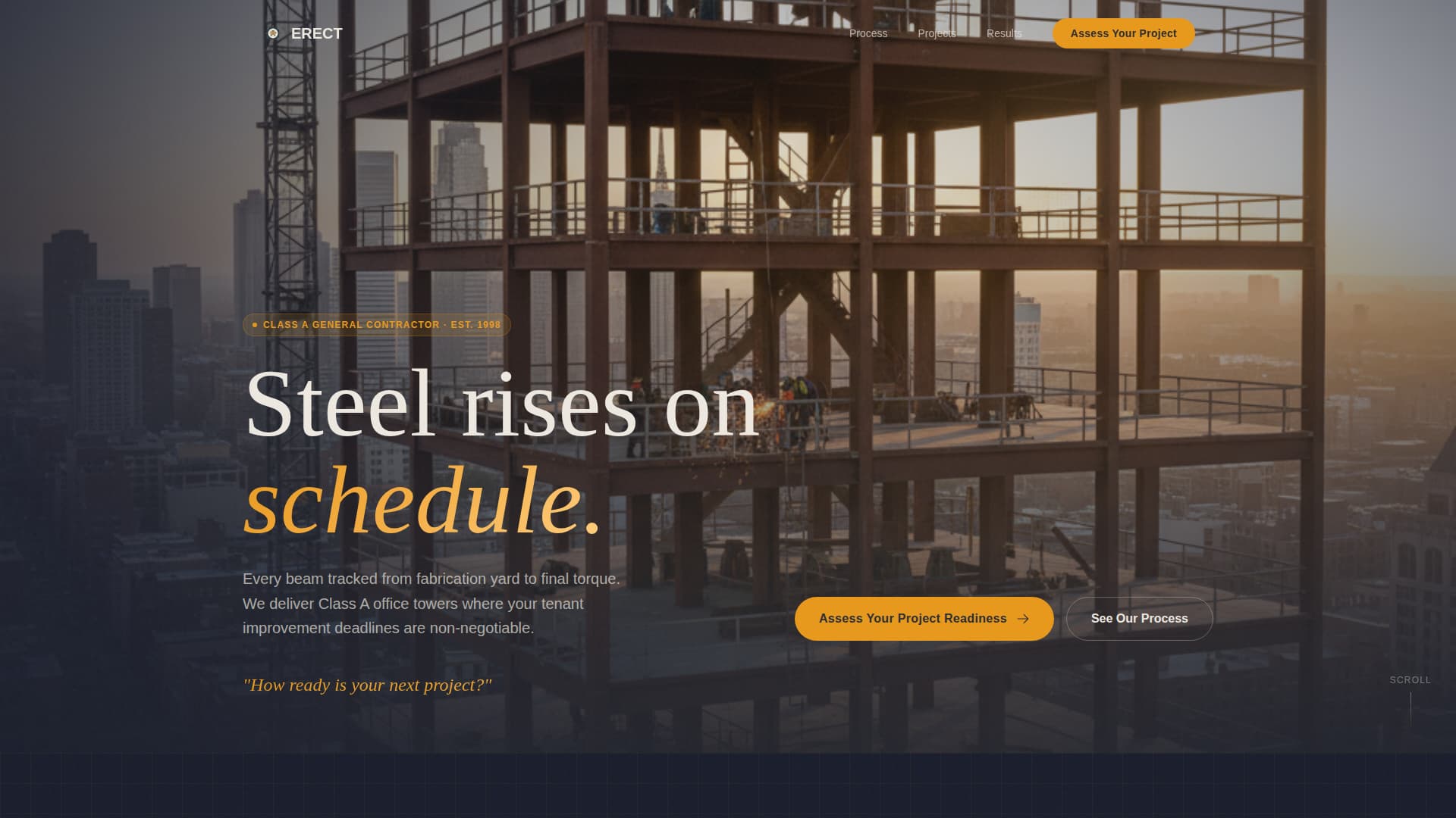 Commercial Construction Professional Website Template