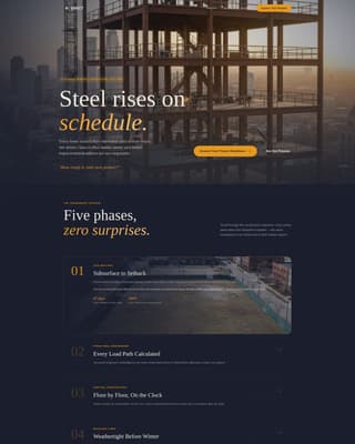 Commercial Construction Professional Website Template