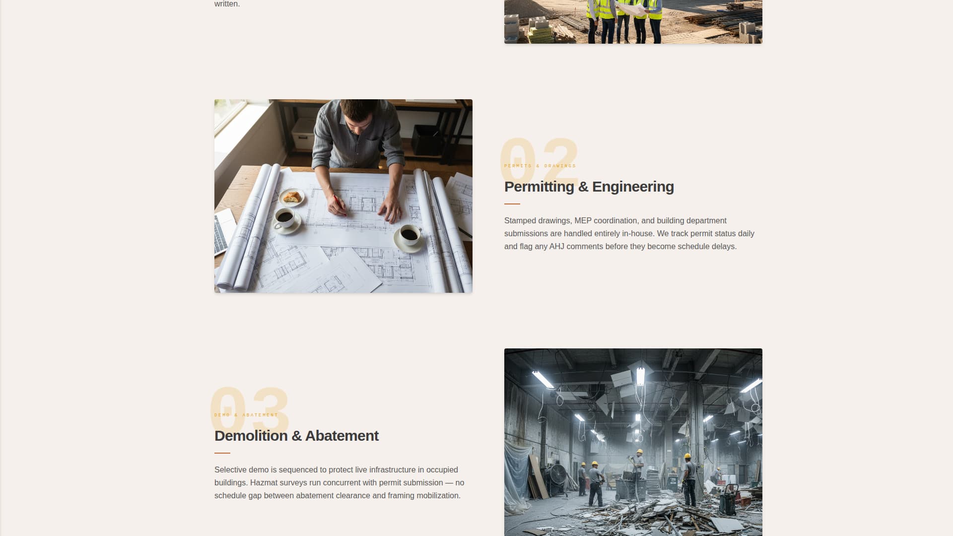 Office Building Construction Pricing Website Template