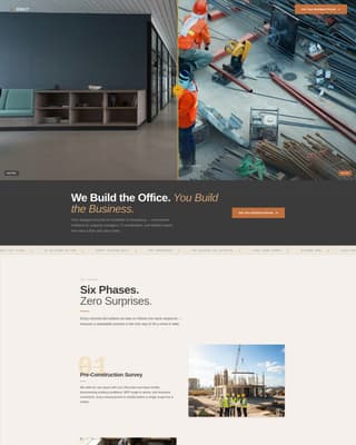 Office Building Construction Pricing Website Template