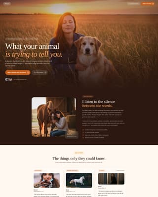 Whisper - Soulful Animalcommunication Landing Page Template