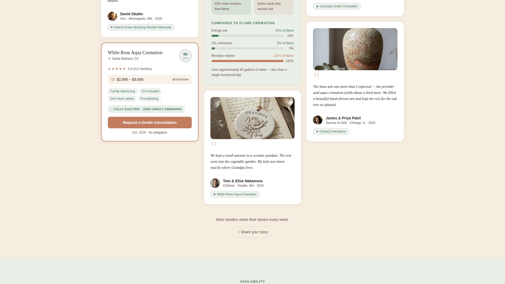 Passage - Serene Aquacremation Landing Page Template