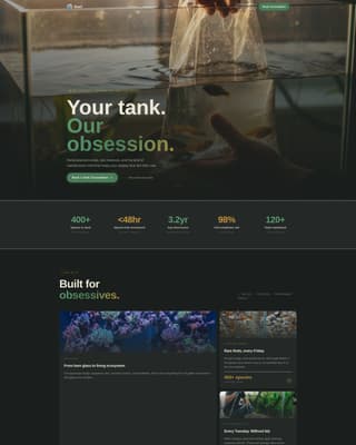 Reef - Captivating Aquarium Landing Page Template