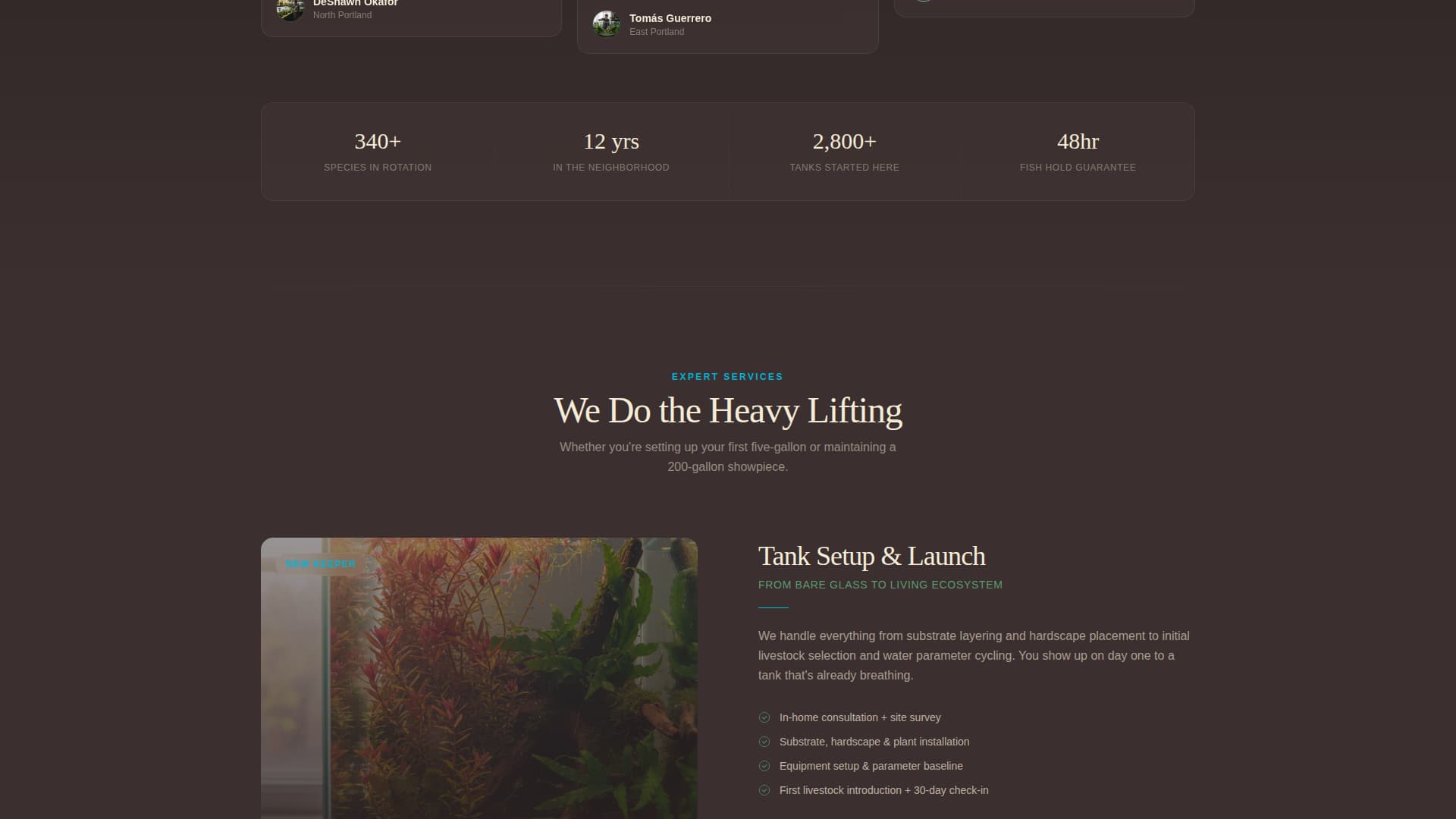Tankfolk - Thriving Aquarium Landing Page Template