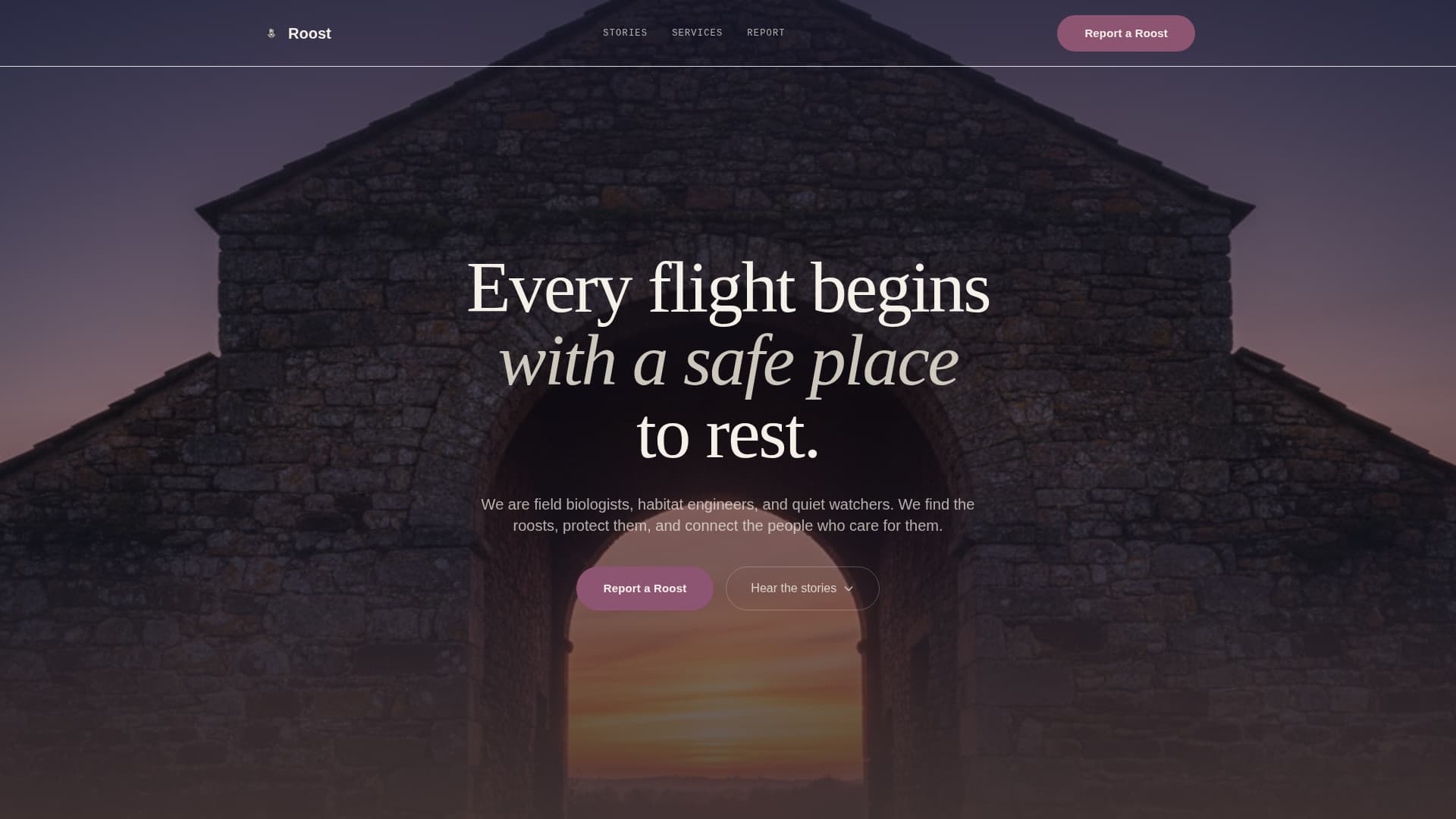 Roost - Trusted Conservation Landing Page Template