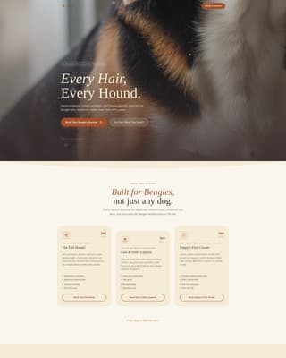 Dog Complete Booking Website Template