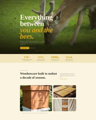 Hive - Curated Beekeeping Landing Page Template