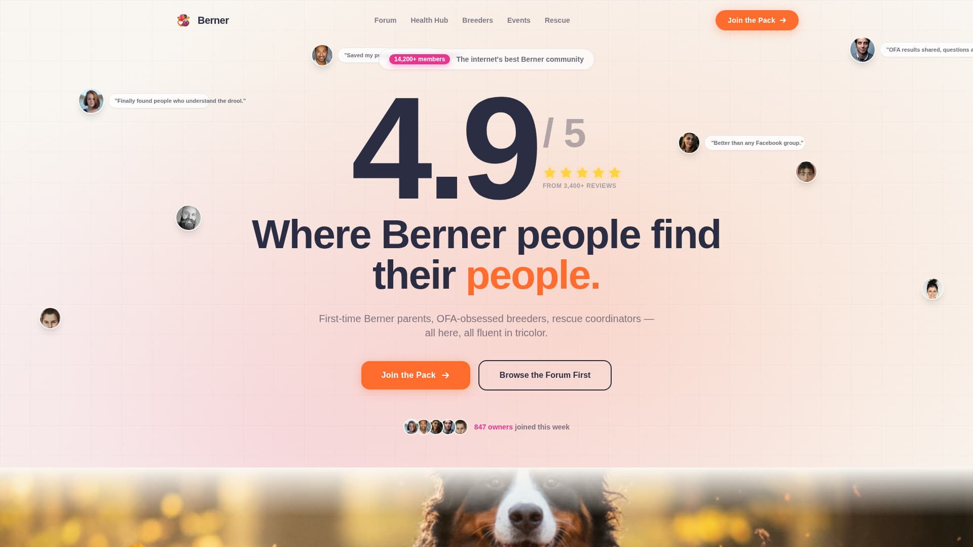 Berner - Vibrant Community Landing Page Template