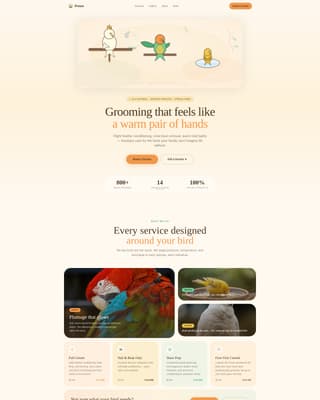 Bird Booking Website Template