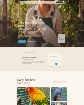 Flock - Heartwarming Birdrescue Landing Page Template