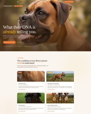 Dog Advanced Booking Website Template
