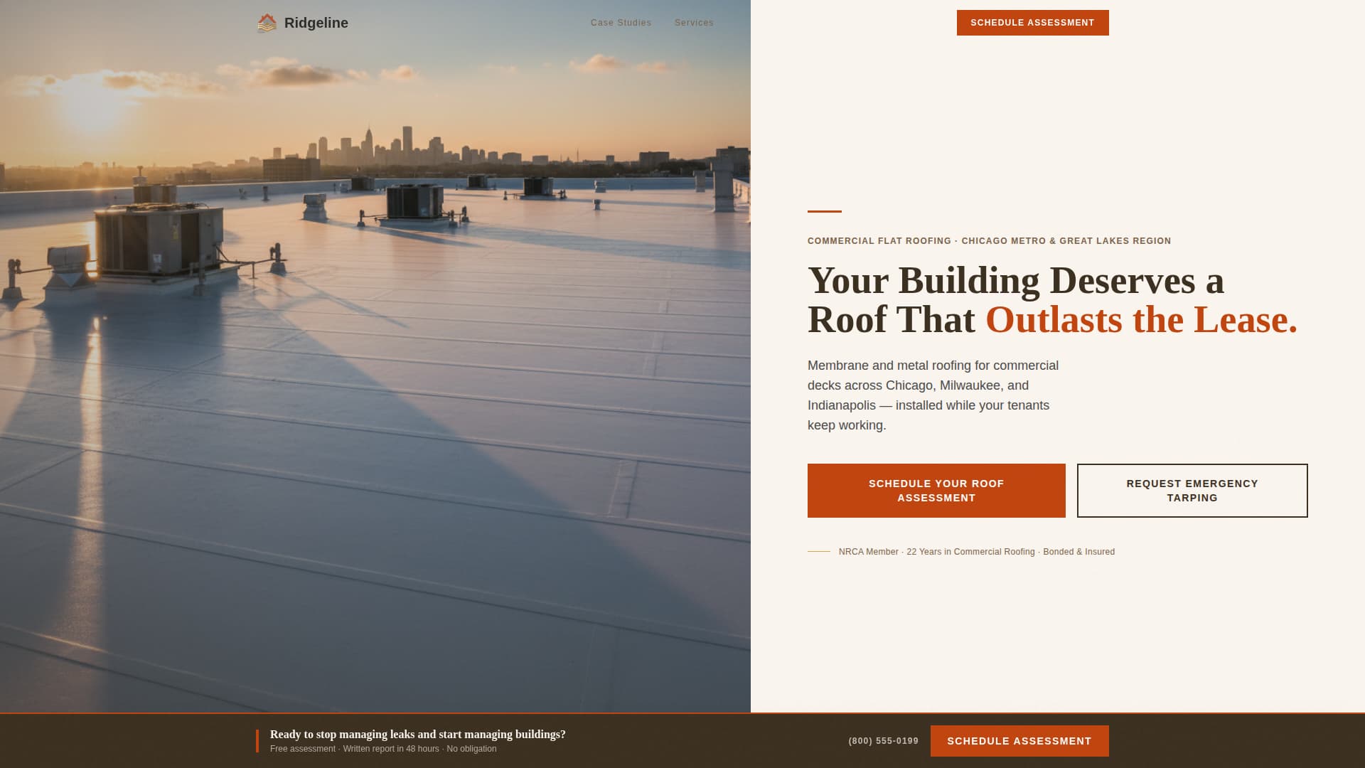 Office Building Construction Booking Website Template