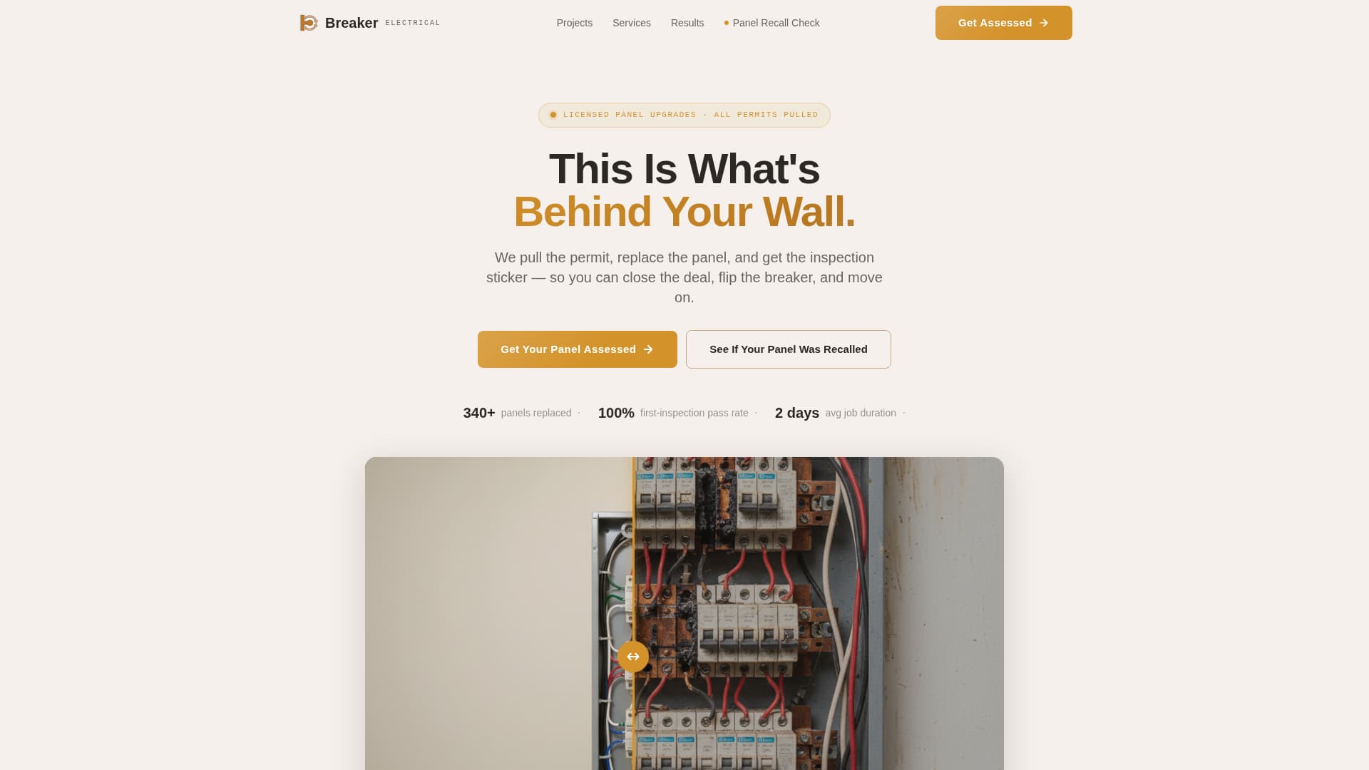 Breaker - Trusted Electrical Landing Page Template