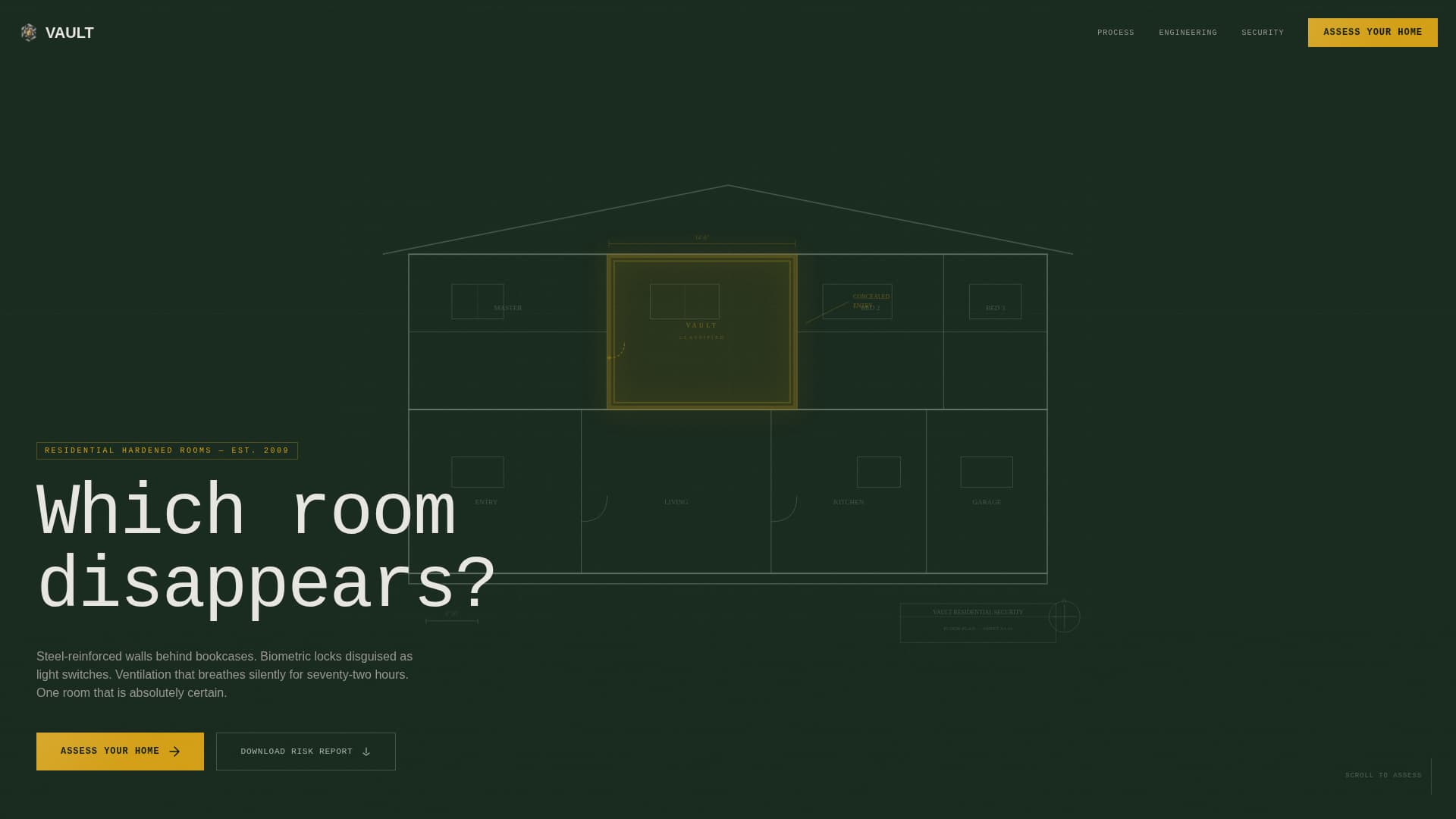 Vault - Secure Panicroom Landing Page Template