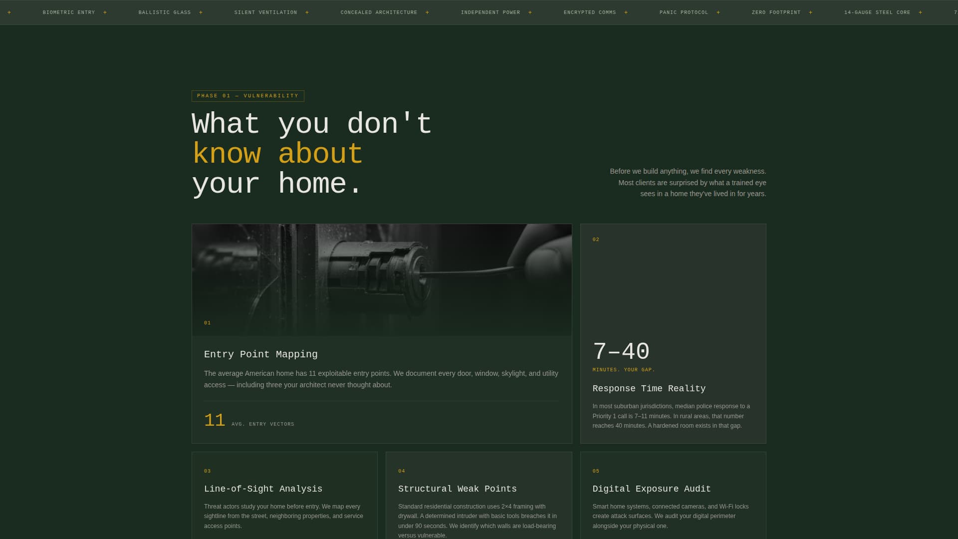 Vault - Secure Panicroom Landing Page Template