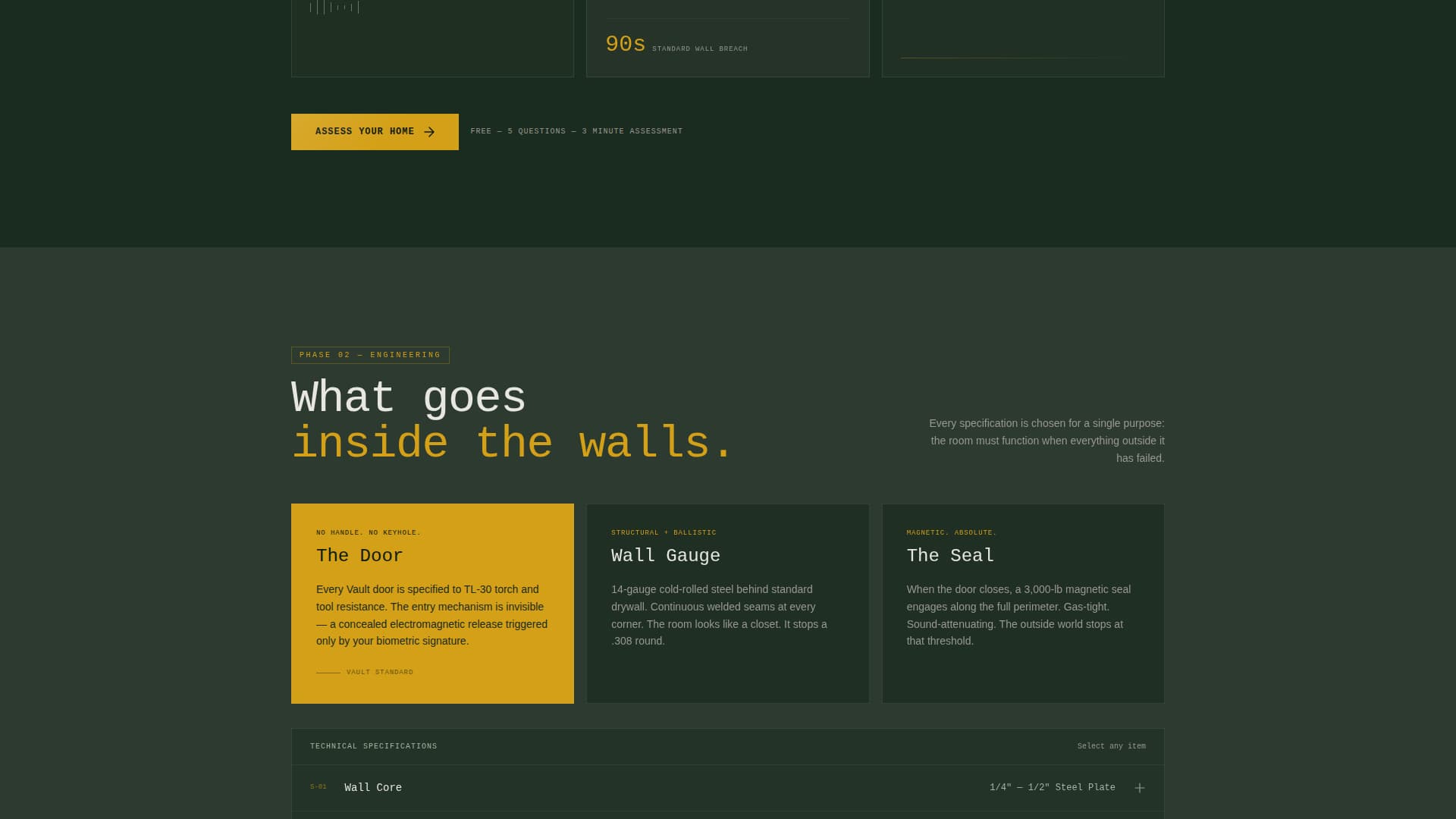 Vault - Secure Panicroom Landing Page Template