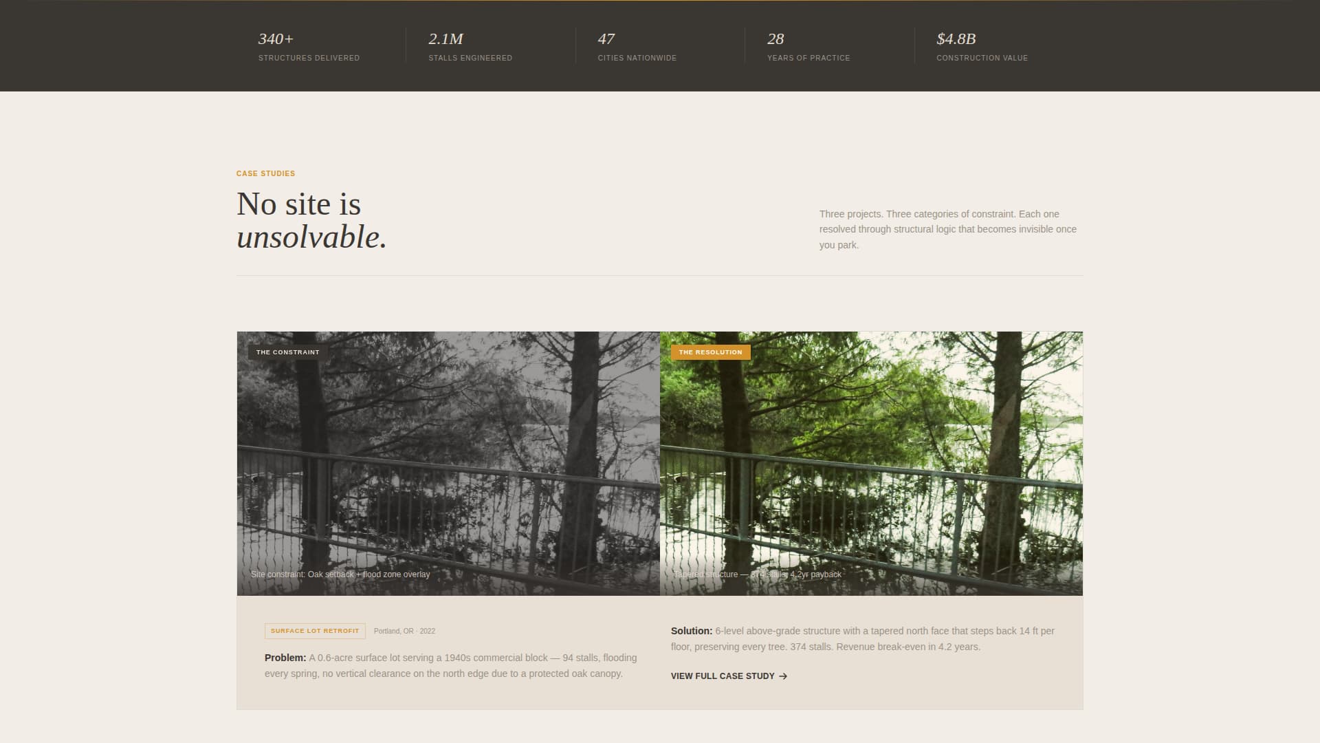 Parking Structure Construction Professional Website Template