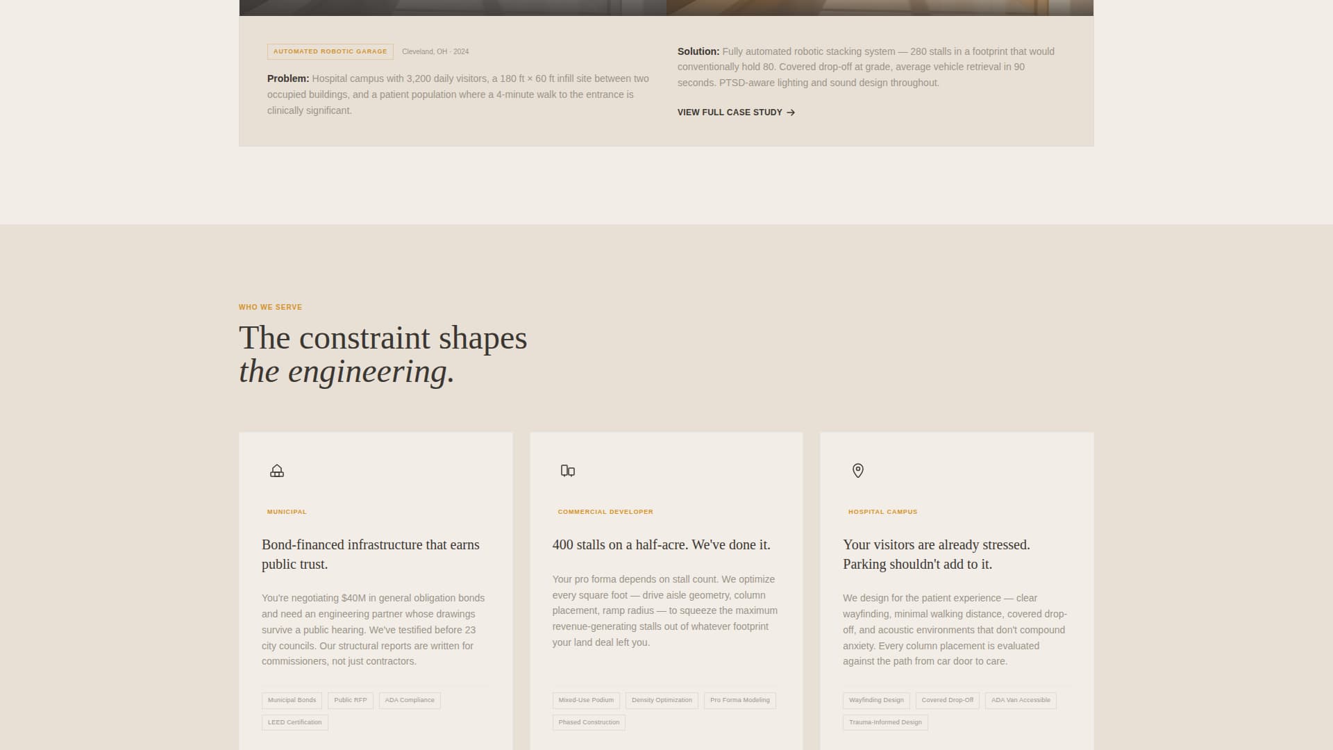 Parking Structure Construction Professional Website Template