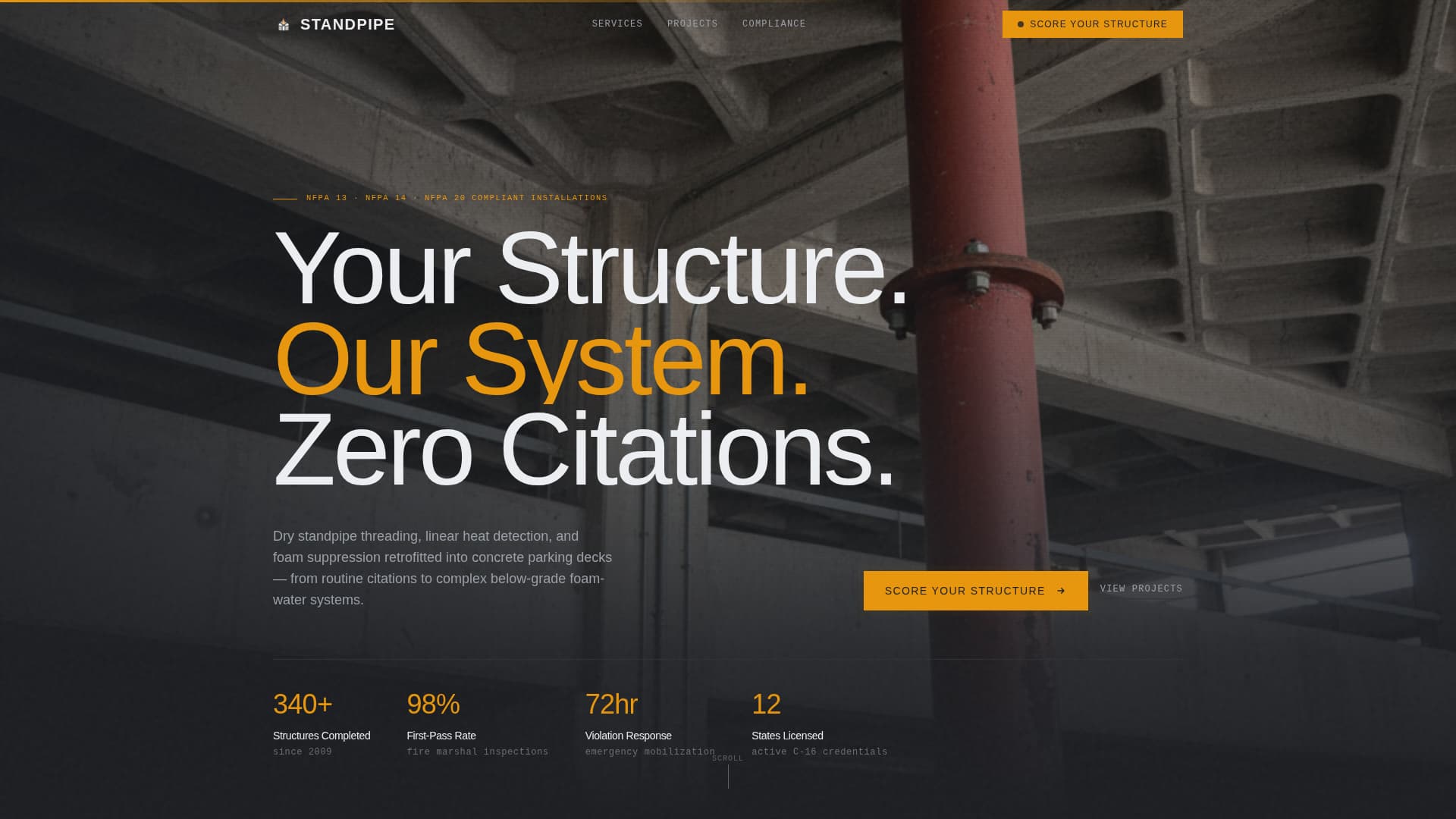 Parking Structure Construction Privacy Policy Website Template