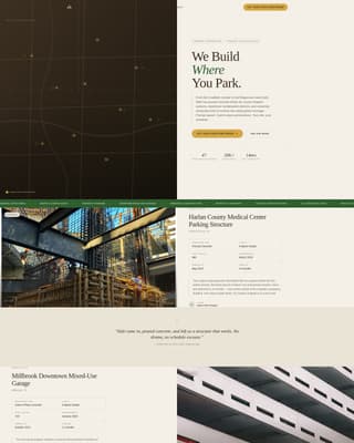 Parking Structure Construction Pricing Website Template