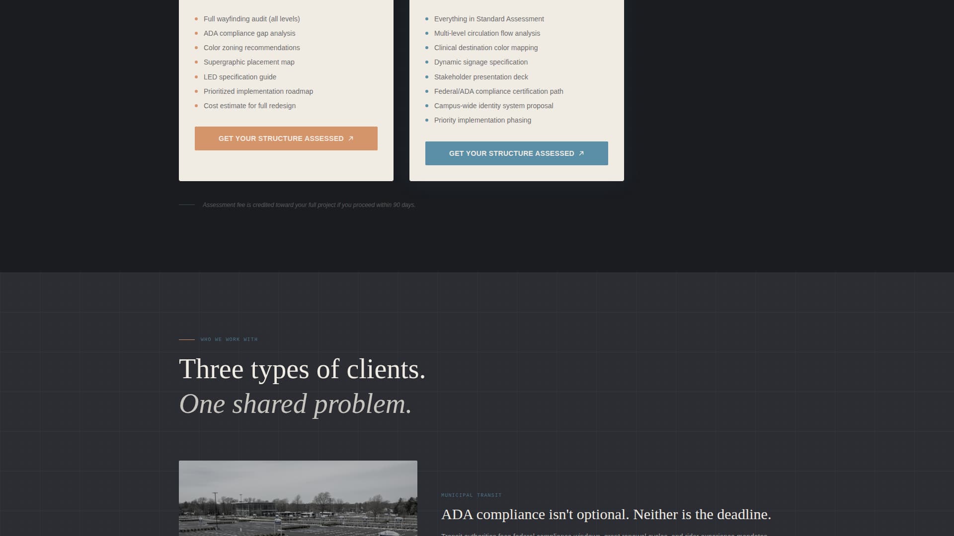 Parking Structure Construction Specialist Pricing Website Template