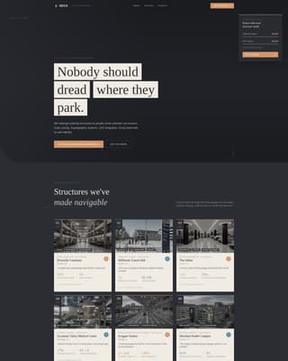 Parking Structure Construction Specialist Pricing Website Template