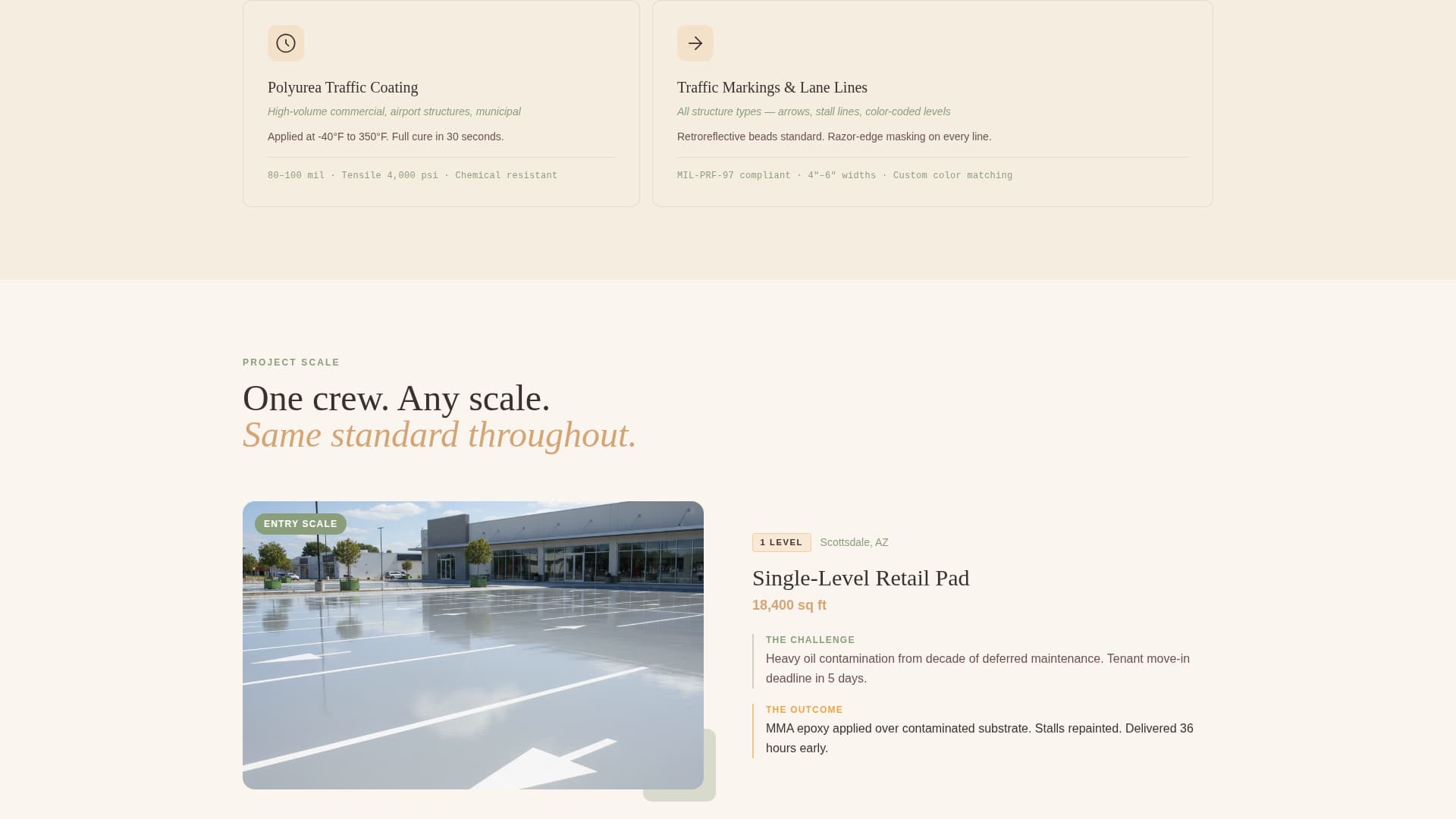 Parking Structure Construction Specialist Professional Website Template